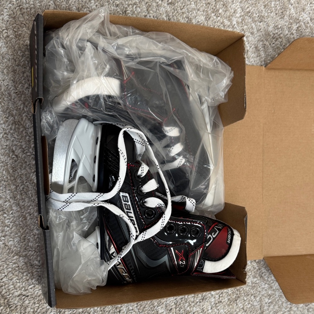 Bauer Youth Black and Red Hockey Skates (SOLD)